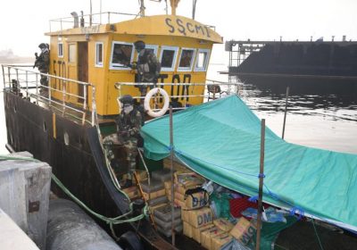Trafic international de stupéfiants : le navire intercepté contenait 8,3 tonnes de Haschisch