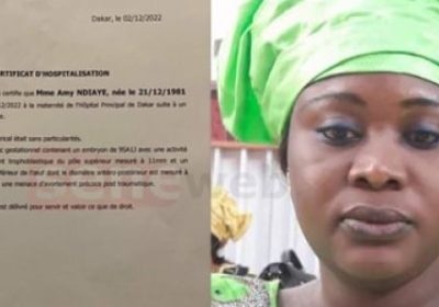Grossesse de Amy Ndiaye et risque d’avortement : Ce que révèle le certificat d’hospitalisation