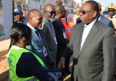 Macky Sall en visite surprise sur le chantier du BRT